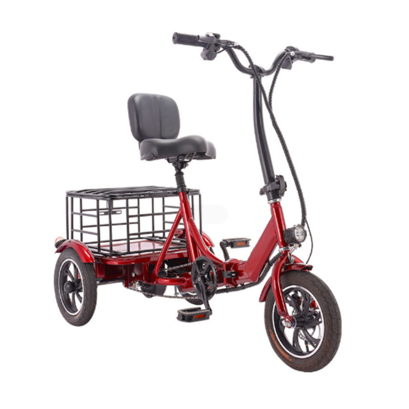 3-Wheel Quick Folding Design Electric Bike With Large Storage Basket