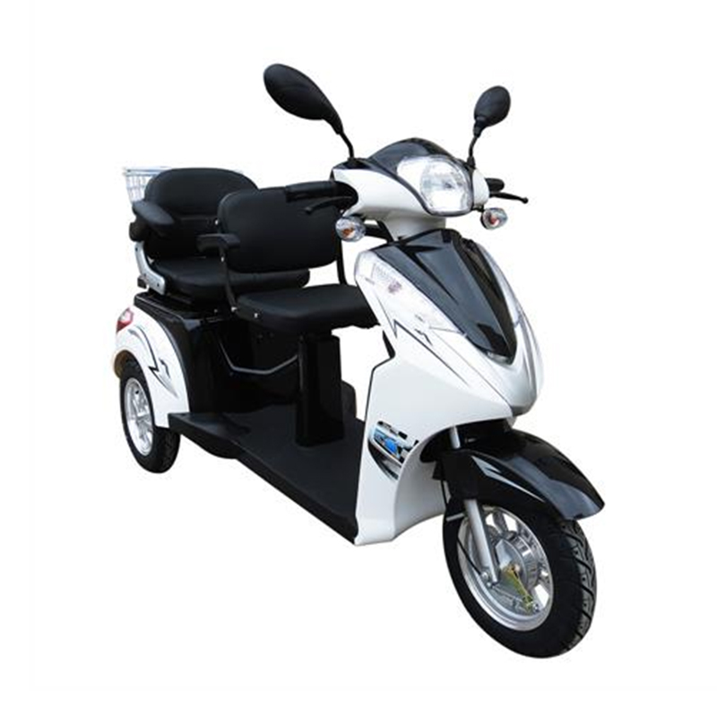 T409-2 CE Approved Double Seats High Powered Long Range Electric 3-Wheel Mobility Scooter